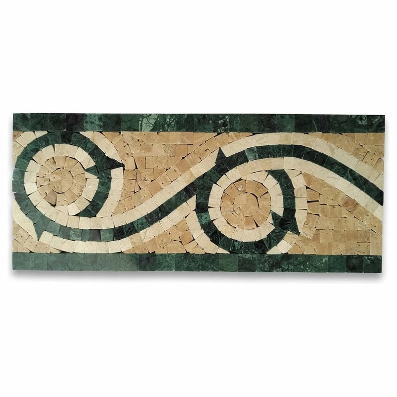 Cheap ๐ Stone Center Online Marble Mosaic Border Listello Tile Vine Dark Green 5.1x12 Polished, 1 Piece ๐ 1 Cheap ๐ Stone Center Online Marble Mosaic Border Listello Tile Vine Dark Green 5.1x12 Polished, 1 Piece ๐