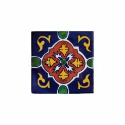 Budget 👍 Fine Crafts & Imports 3x3 16 Pcs Blue Granada Talavera Mexican Tile 🎁