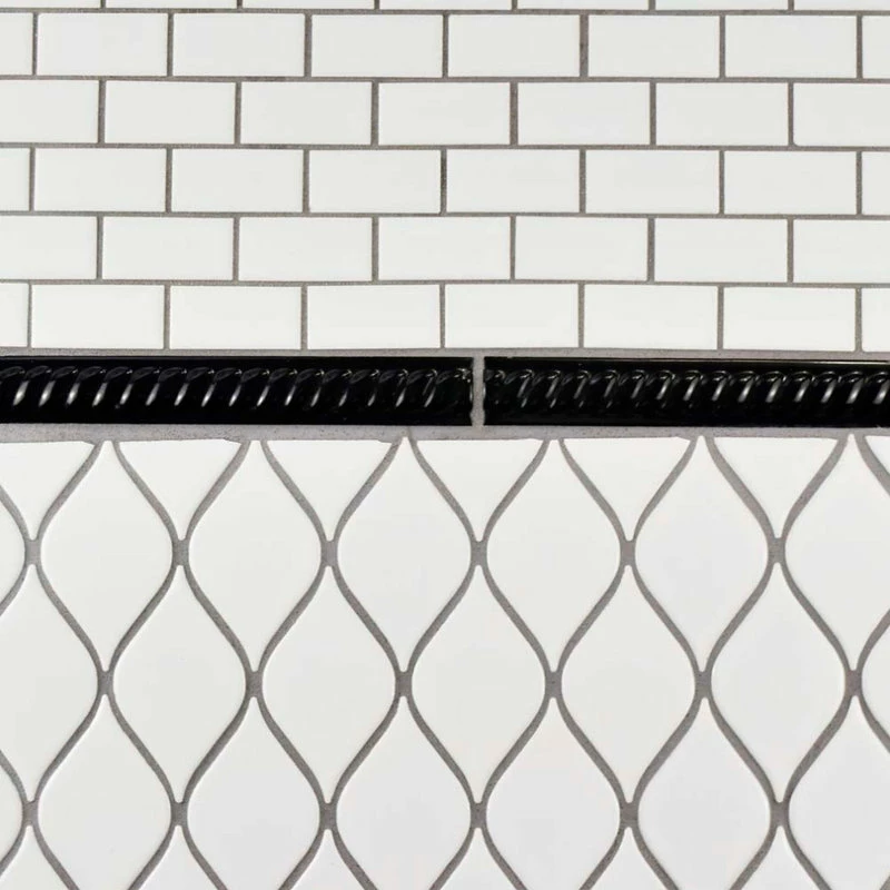 Best Pirce ๐ฅฐ Merola Tile Trenza Moldura Ceramic Rope Pencil Wall Trim Tile, Nero ๐ฏ 2 Best Pirce ๐ฅฐ Merola Tile Trenza Moldura Ceramic Rope Pencil Wall Trim Tile, Nero ๐ฏ - Image 2