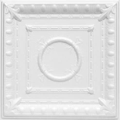 New โ๏ธ Decorative Ceiling Tiles, Inc. Romanesque Wreath, Styrofoam Ceiling Tile, 20" X 20", #R 47 ๐