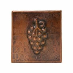 Brand new โจ Premier Copper Products T4DBG 4" X 4" ๐จ Hammered Copper Grape Tile ๐