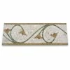 Flash Sale 🤩 Stone Center Online Marble Mosaic Border Listello Accent Tile Agean Antique 5x14.5 Tumbled, 1 Piece 🔔