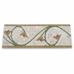 Flash Sale 🤩 Stone Center Online Marble Mosaic Border Listello Accent Tile Agean Antique 5x14.5 Tumbled, 1 Piece 🔔