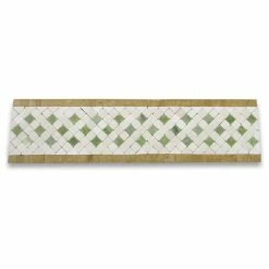 Flash Sale ⭐ Stone Center Online Marble Mosaic Border Listello Insert Tile Inca Antique 3.25x12 Tumbled, 1 Piece 💯