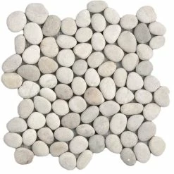 Best Pirce 😀 Pebble Tile Mosaics Natural Ivory Pebble Tile 😍