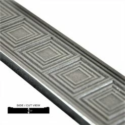Outlet 😉 Nichetiles Focus Metal Decorative Border Accent Piece Tile Brushed Nickel 2"x12", Set Of 5 🔥 -Fashion Tile Sale d091faa10ec98068 3872 w800 h800 b0 p0