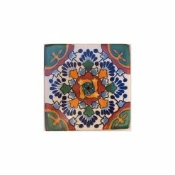 Cheapest 😀 Fine Crafts & Imports 6x6 4 Pcs Gerona Talavera Mexican Tile 💯
