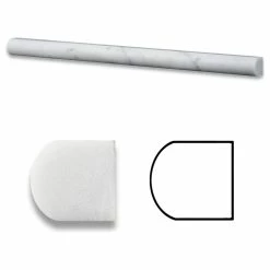 Best Sale 🛒 Tiles R Us Carrara Marble 3/4X12 Honed Bullnose Pencil Liner Trim, Box Of 5 Ln. Ft. 🧨 -Fashion Tile Sale e1916365047d759b 2791 w800 h800 b1 p0