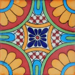 Outlet ⭐ Color Y Tradicion 4"x4" Mexican Talavera Handmade Tiles, Set Of 100 🔔