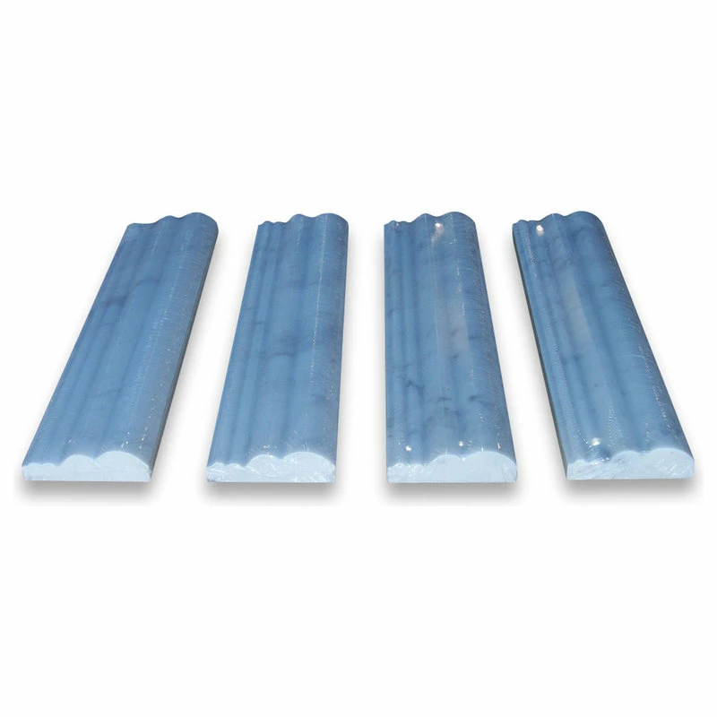 Promo 🎁 Stone Center Online Carrara Marble Chair Rail Trim Molding Honed Venato Carrera Tile, 1 Piece 😀 2 Promo 🎁 Stone Center Online Carrara Marble Chair Rail Trim Molding Honed Venato Carrera Tile, 1 Piece 😀 - Image 2