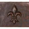 Best Sale 💯 Hammermarc-CopperSinksDirect 2" X 6" Fleur De Lis Design Artisan Copper Tile (TL016) 🎁