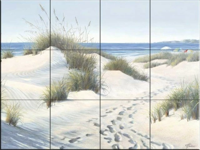 Brand new ✨ The Tile Mural Store (USA) Tile Mural, Beach Walk By Mary Erickson 🔥 1 Brand new ✨ The Tile Mural Store (USA) Tile Mural, Beach Walk By Mary Erickson 🔥