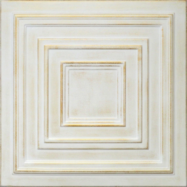 Best Pirce ๐ Euro-Deco 19.6"x19.6" Styrofoam Glue Up Ceiling Tiles R33 White Satin Washed Gold โค๏ธ 1 Best Pirce ๐ Euro-Deco 19.6"x19.6" Styrofoam Glue Up Ceiling Tiles R33 White Satin Washed Gold โค๏ธ