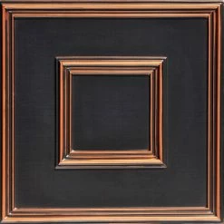 Promo 🛒 Decorative Ceiling Tiles, Inc. Town Square, Faux Tin Ceiling Tile, Antique Copper, 24"x24" 💯