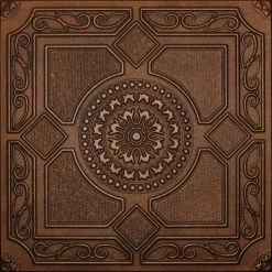 Flash Sale ✨ Euro-Deco 19.6"x19.6" Styrofoam Glue Up Ceiling Tiles R30W, Antique Bronze 👏