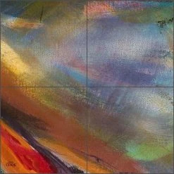 Buy 🔥 Artwork On Tile Ceramic Tile Mural Backsplash, Abstract 8 By Ginger Cook, 12"x12" ❤️