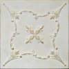 Discount 🌟 Euro-Deco 19.6"x19.6" Styrofoam Glue Up Ceiling Tiles R38 White Satin Washed Gold 🥰