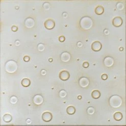 Best deal 😉 Euro-Deco 19.6"x19.6" Styrofoam Glue Up Ceiling Tiles R21 White Satin Washed Gold 😉