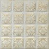 New 💯 Euro-Deco 19.6"x19.6" Styrofoam Glue Up Ceiling Tiles R40 White Satin Washed Gold 👍