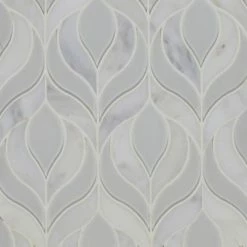 Wholesale 👏 All Marble Tiles Botanica Waterjet Mosaic Arabescato And White Glass Clear ⭐