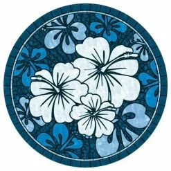 Best Sale 🛒 Poolsaic Drop-In Hibiscus Vinyl Swimming Pool Mat, 59" X 59" 🔥