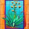 Buy 😍 Artwork On Tile Ceramic Tile Mural Backsplash, Blooming Agave By Susan Libby, 12.75"x17" 🥰