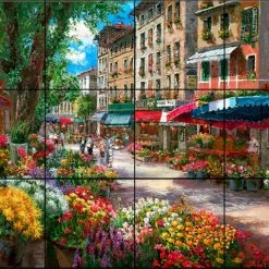 Cheapest ✔️ The Tile Mural Store (USA) Tile Mural, Paris Flower Market By Sam Park/Soho Editions ❤️