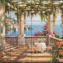 Cheapest 👍 The Tile Mural Store (USA) Tile Mural, Morning Terrace Ii By Sung Kim 👏