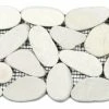 Hot Sale 👏 Faber Cnk Stone Sliced White Pebble Tile Border ⭐