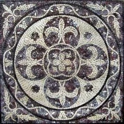 Cheapest 🧨 Mozaico Fleur De Lis Marble Mosaic - Lyla II, 24" X 24" 👍