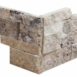 New 💯 Fancy Design Group Philadelphia Split-Faced Travertine Ledger Panel Corner - 10 Pieces 😀