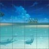 Cheap 💯 Artwork On Tile Miller Beach Seascape Dolphins Ceramic Tile Mural 😉