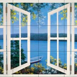 Flash Sale ✔️ The Tile Mural Store (USA) Tile Mural, Dr-Island Time With Window By Diane Romanello 😀
