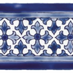 Top 10 ⌛ Beltile 3.94"x7.87" Maya Handpainted Border Blue ⌛