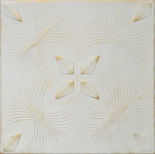 Top 10 😉 Euro-Deco 19.6"x19.6" Styrofoam Glue Up Ceiling Tiles R41 White Satin Washed Gold 👍