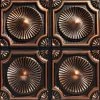 Discount 👍 Decorative Ceiling Tiles, Inc. Whirligigs, Faux Tin Ceiling Tile, Glue Up, 24"x24", #106, Antique Copper, 2 👏